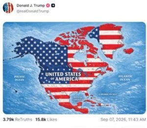 «México no es ni será colonia»: Sheinbaum respondió a un mapa publicado por Trump